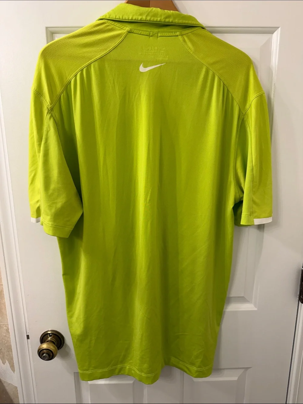 Nike Men’s Lime Green Polo with White Chest Trim